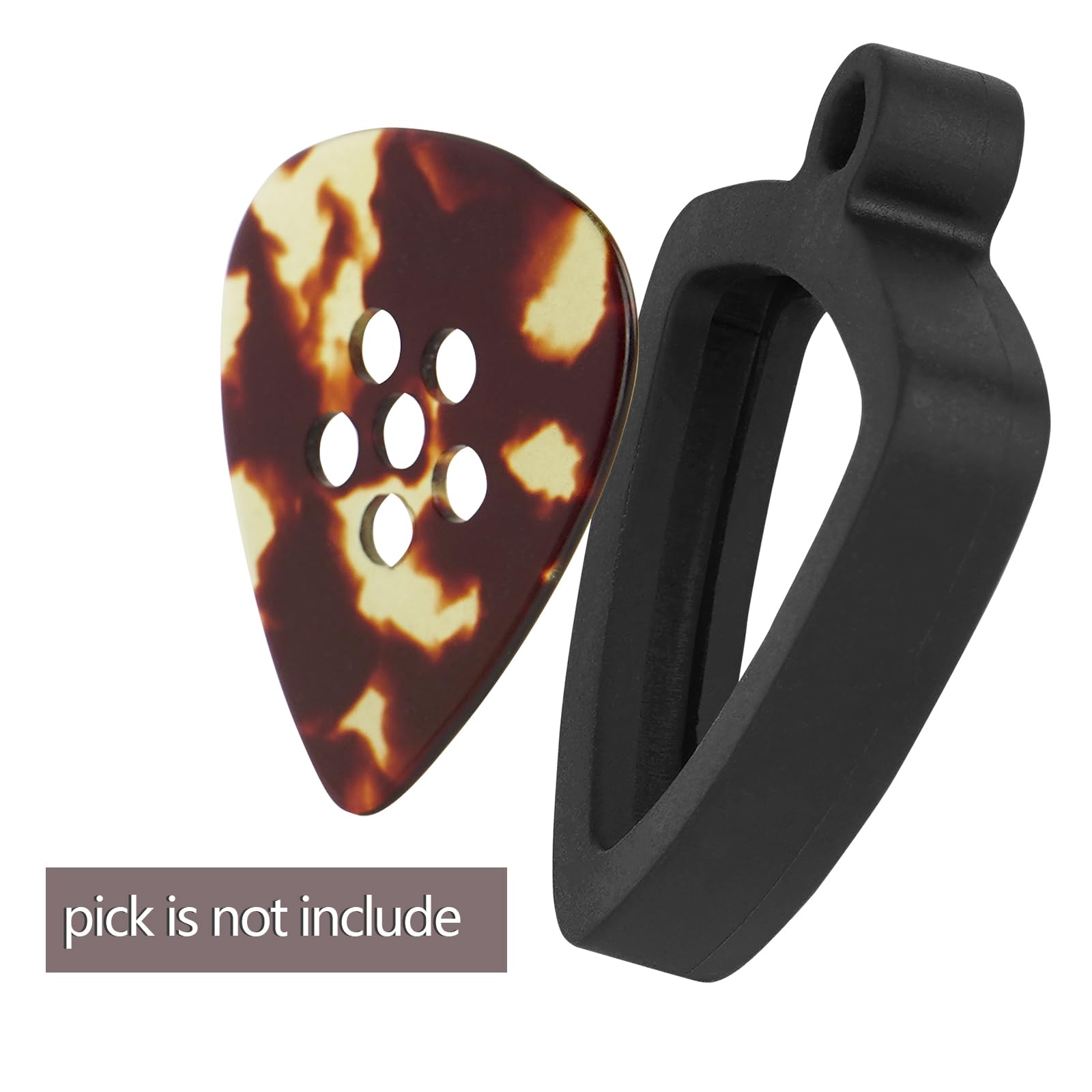 Musiin black triangular silicone guitar pick necklace, double-sided universal design, fashionable and practical, suitable for mu